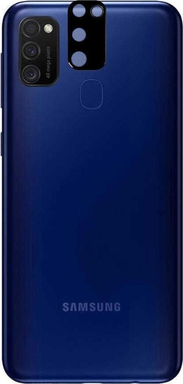 Coverzone Samsung Galaxy M21 Ile Uyumlu 3d Kamera Lens Koruma Z-panoply Tam Kaplayan Kamera Koruma Siyah - Image 1
