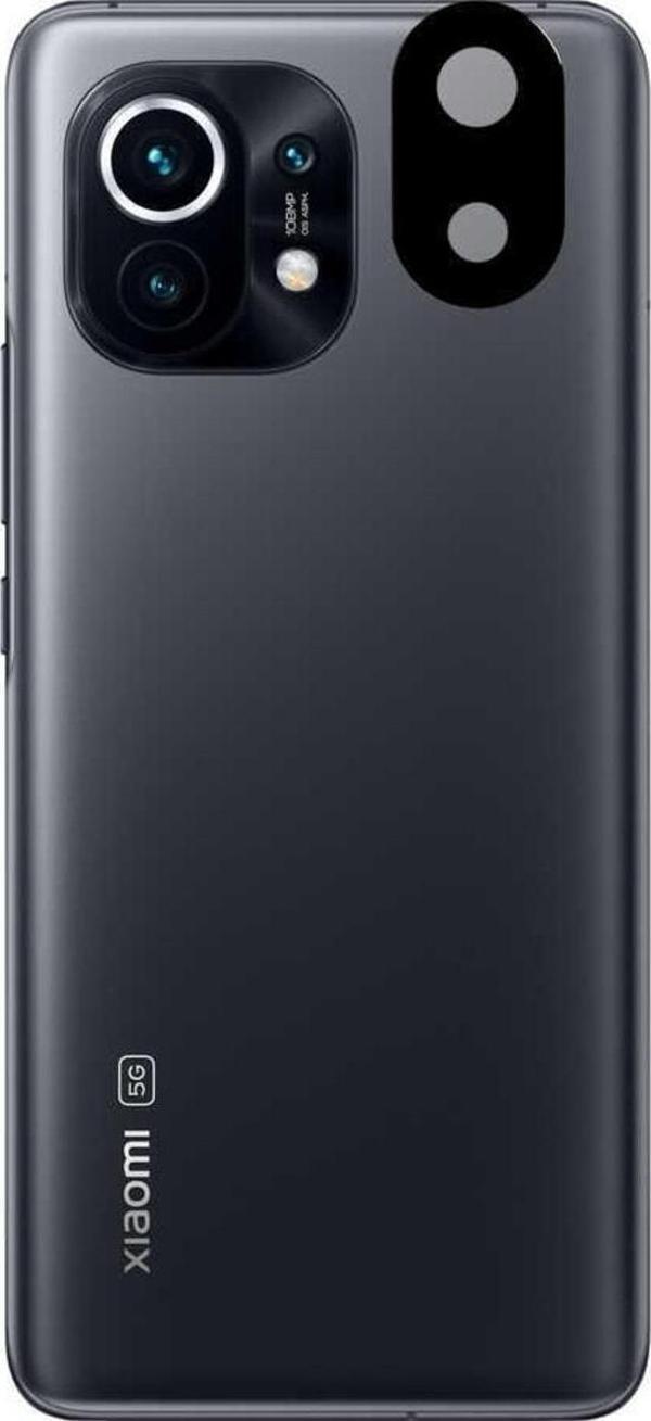 Coverzone Xiaomi Mi 11 Ile Uyumlu 3d Kamera Lens Koruma Z-panoply Tam Kaplayan Kamera Koruma Siyah - Image 1