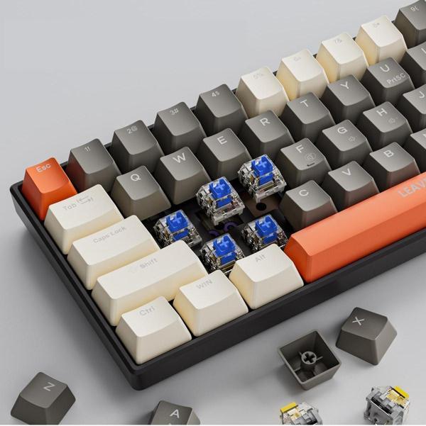 Leaven K780 Kablolu Mekanik Rgb Işıklı Klavye 78 Tuşlu Ingilizce Q Klavye Ev Ofis Mavi Switch - Image 1