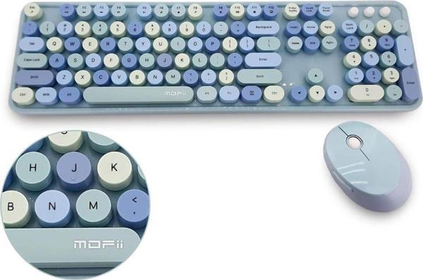 Mofii Kablosuz Klavye Ve Mouse Fare Set 104 Tuşlu Pc Notebook Uyumlu 136mm X 445mm Zr513 - Image 1