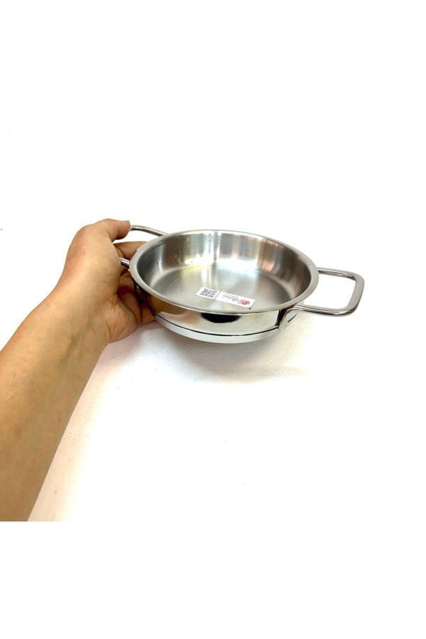 Trendbull Paslanmaz Çelik Yapıştırmaz Kalın Taban Dik Yumurta Sahanı 14 Cm - Image 1
