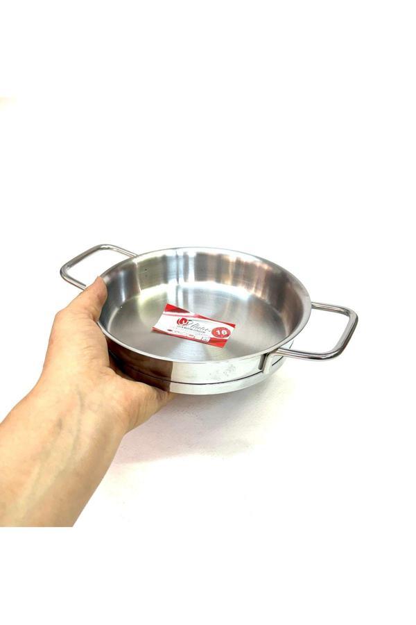 Trendbull Paslanmaz Çelik Yapıştırmaz Kalın Taban Dik Yumurta Sahanı 16 Cm - Image 1