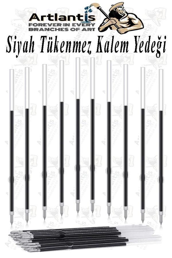 Plastik Tükenmez Kalem Yedeği 10 Adet 10.7 cm Tükenmez Kalem İçi Yedek Plastik Tükenmez Kalem İçi Okul Ofis Jel Kalem - Image 1