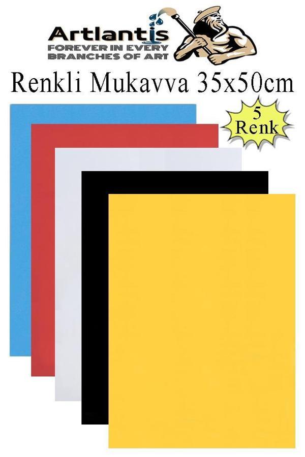 Renkli Mukavva 5 Renk 35x50 cm 1 Paket Sert Renkli Karton 1.0 mm Okul Okul Öncesi Anasınıfı Hobi Etkinlik - Image 1