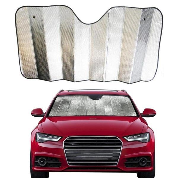 BUFFER® 120*55 cm Ambalajlı Vantuzlu Araç İçi Ön Cam Perdesi Katlanabilir Güneşlik - Image 1