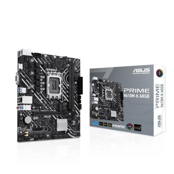ASUS PRIME H610M-K ARGB DDR5 5600MHZ 1XVGA 1XHDMI 1XM.2 USB 3.2 MATX 1700P (12. / 13. VE 14. NESİL İŞLEMCİ UYUMLU) - Image 1