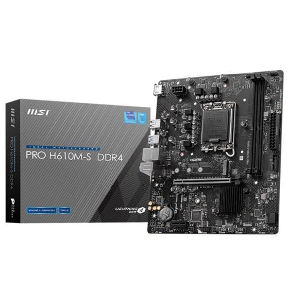 MSI PRO H610M-S DDR4 3200MHZ 1XHDMI 1XM.2 USB 3.2 MATX 1700P (12. / 13. VE 14. NESİL İŞLEMCİ UYUMLU) - Image 1
