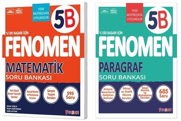 Fenomen Okul 2025 5. Sınıf Matematik + Paragraf B Serisi Soru Seti 2 Kitap Güncel Müfredat - Fenomen Yayıncılık - Image 1