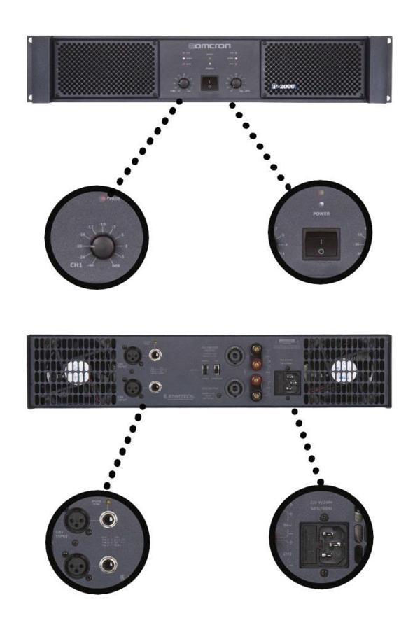 Startech Omcron P-2000 2x1000W Çift Çıkışlı Stereo Power Anfi Güç Anfisi - Image 1