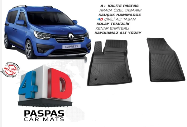EXPRESS DOKKER ARACA ÖZEL 4D HAVUZLU PASPAS ÖN İKİLİ - Image 1