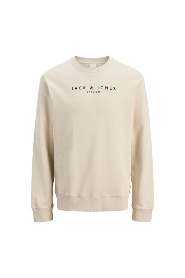 Jack&Jones Jayson Erkek Krem Sweatshirt (12283436-Slg) - Image 1