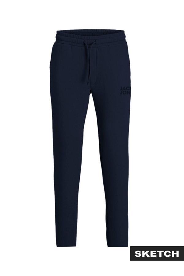 Jack&Jones Jack Jones Jpst Gordon Newplush Sweat Pant Erkek Lacivert Eşofman Altı 12290437-04 - Image 1