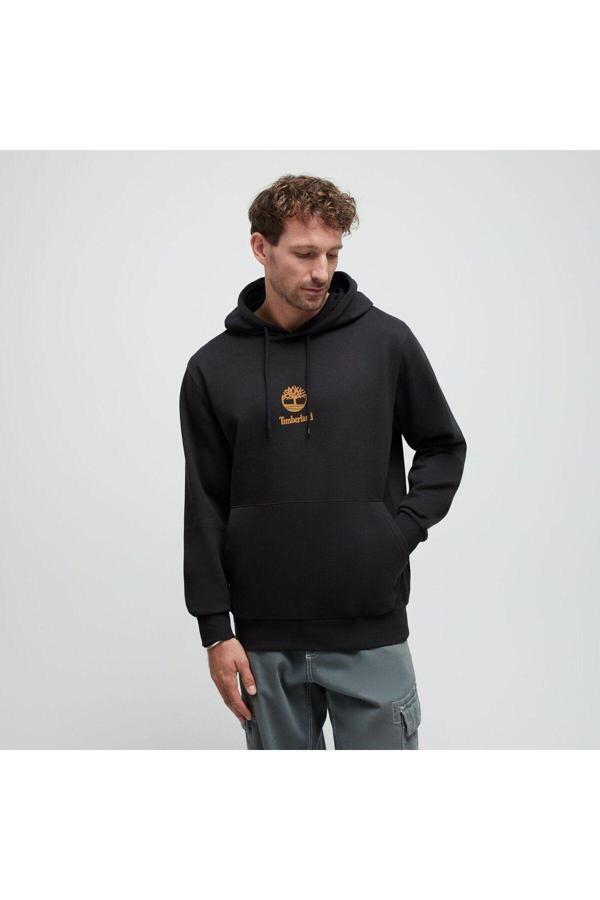 Timberland Print Stack Logo (Bb) Hoodie Erkek Siyah Sweatshirt Tb0A6Wza0011 - Image 1