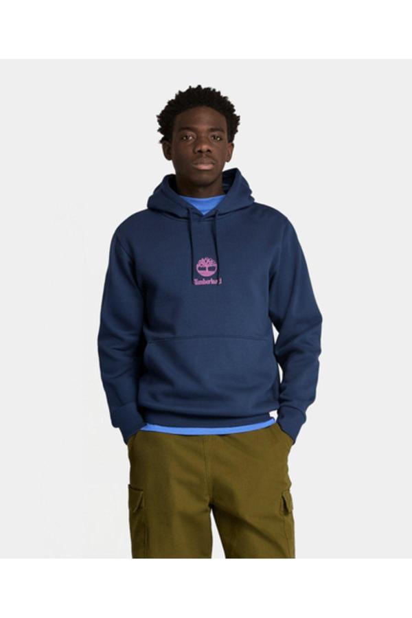 Timberland Print Stack Logo (Bb) Hoodie Erkek Lacivert Sweatshirt Tb0A6Wza4511 - Image 1