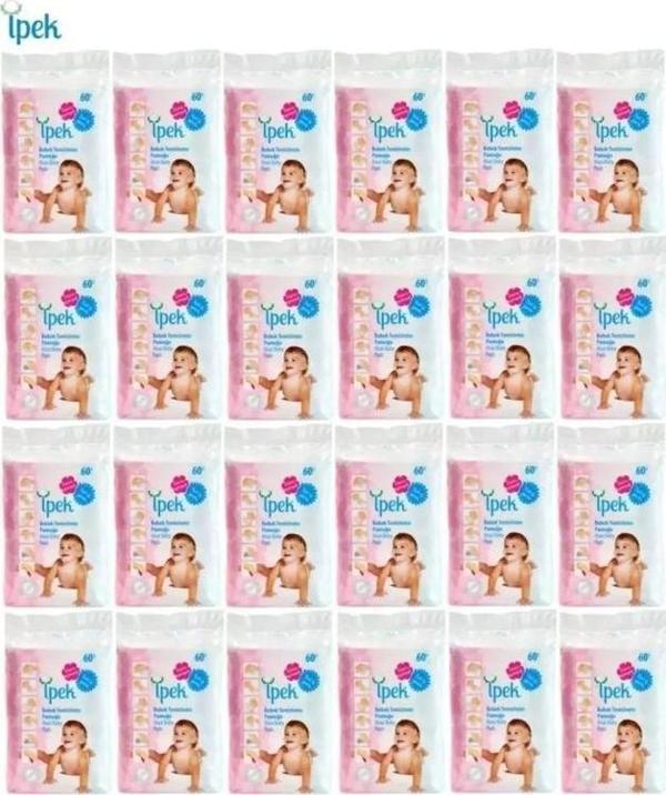 İpek Maxi 60'lı 24 Paket Bebek Temizleme Pamuğu - Image 1