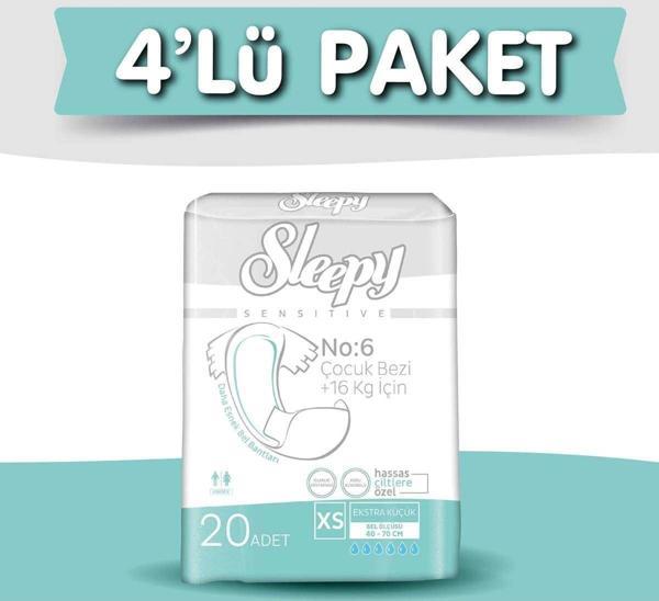 Sleepy 4'Lü X-Small Yetişkin Bezi 4X20 80 Adet - Image 1