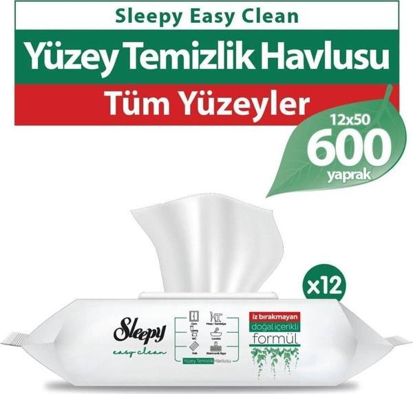 Sleepy Easy Clean Yüzey Temizlik Havlusu 12x50 (600 Yaprak) - Image 1