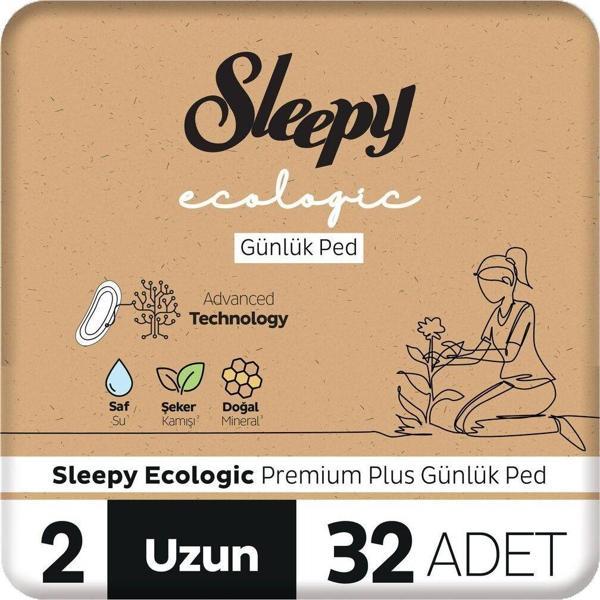 Sleepy Ecologic premium Plus Günlük Ped Uzun 32 Adet Ped - Image 1