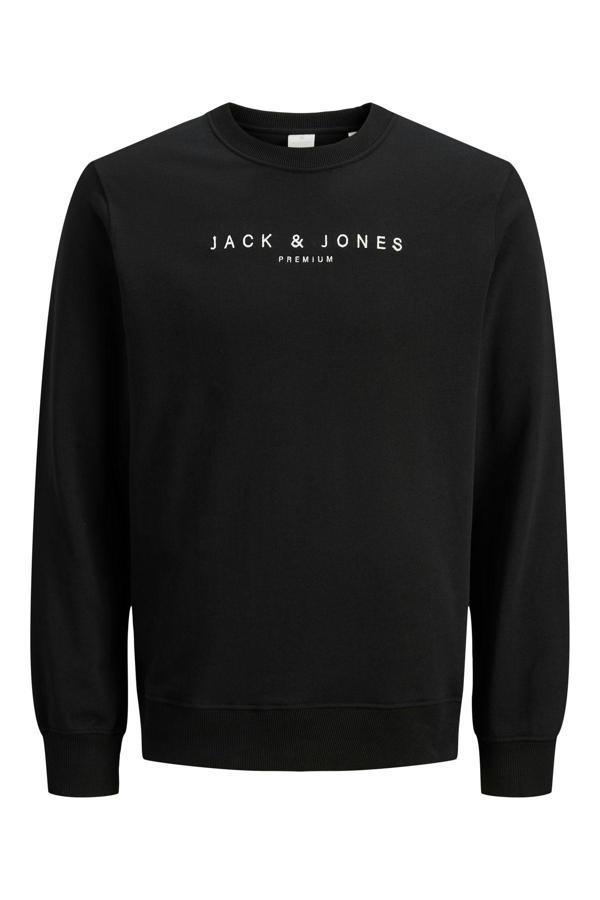 Jack&Jones Jack Jones Jprccjayson Sweat Crew Neck Pls Erkek Siyah Büyük Beden Sweatshirt 12288217-02 - Image 1