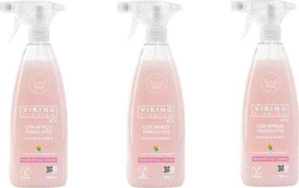 Viking Premium Çok Amaçlı Temizleyici Sprey Yasemin & Vanilya 3 X 750 ml - Image 1