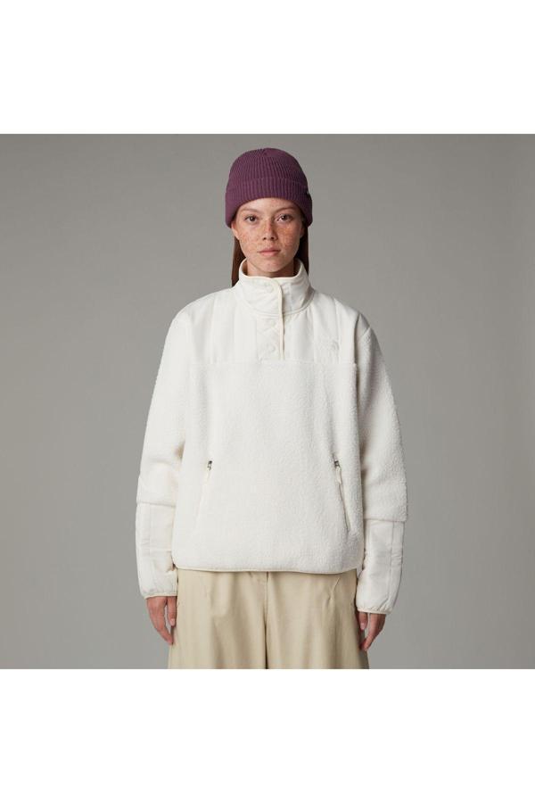 The North Face W Cragmont Fleece 1/4 Snap Kadin Beyaz Sweatshirt Nf0A84İbqli1 - Image 1