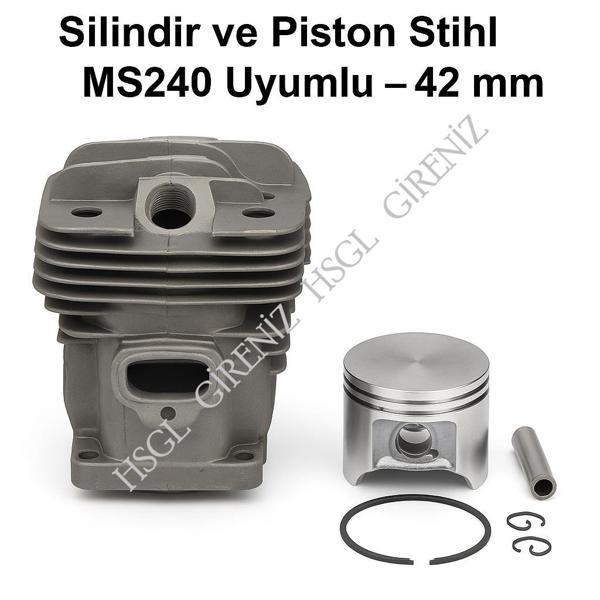 Hsgl Motorlu Testere Silindir ve Piston Stihl MS240 024 Uyumlu – 42 mm - Image 1