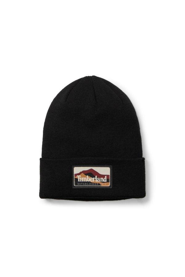 Timberland Mountain Patch Beanie Erkek Siyah Şapka Tb0A663T0011 - Image 1