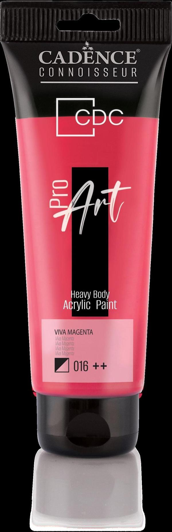 Cadence PROART HEAVY BODY AKRİLİK BOYA PR-016 VIVA MACENTA 120ML - Image 1