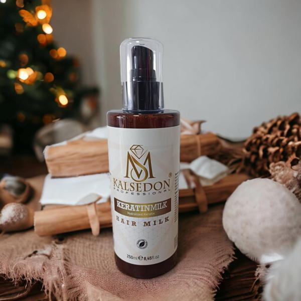 MS Kalsedon PROFESSİONAL Durulamasız Keratin Saç Bakım Maske Sütü 250ml - Image 1