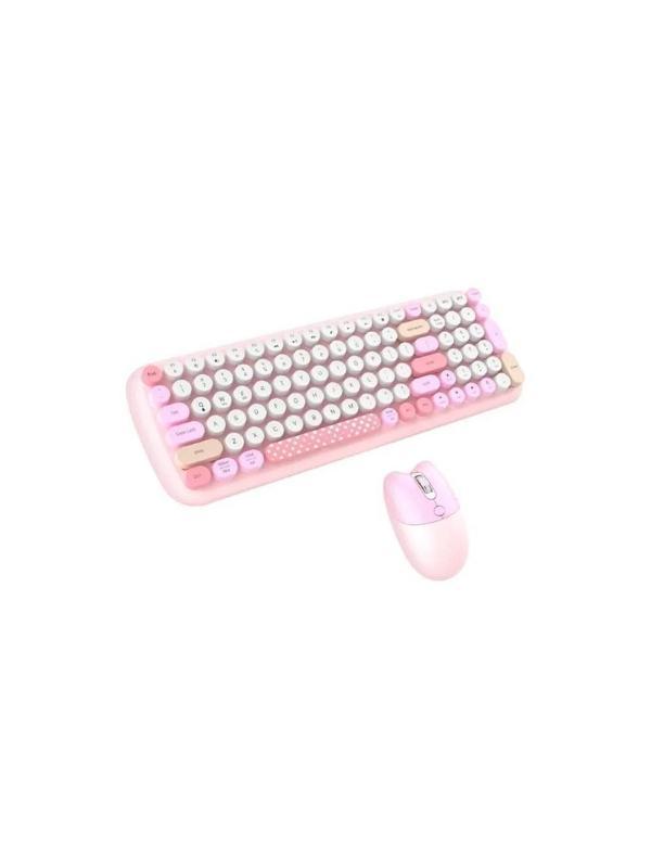 Geezer Pembe Geezer Zero Kablosuz Q Klavye Mouse Seti Pembe SMK-648 - Image 1