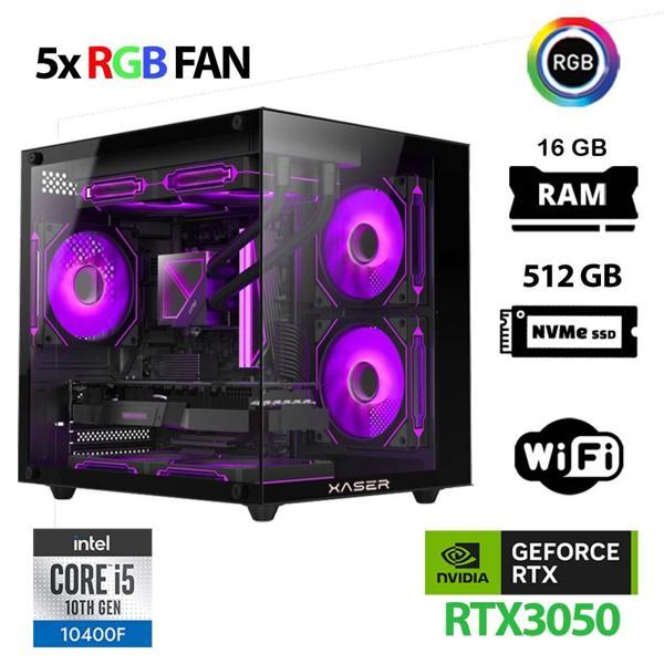 Xaser Cube X130 i5 10400F 16GB Ram 512GB M.2 NVMe SSD 6GB RTX3050 Masaüstü Oyuncu Bilgisayarı - Image 1