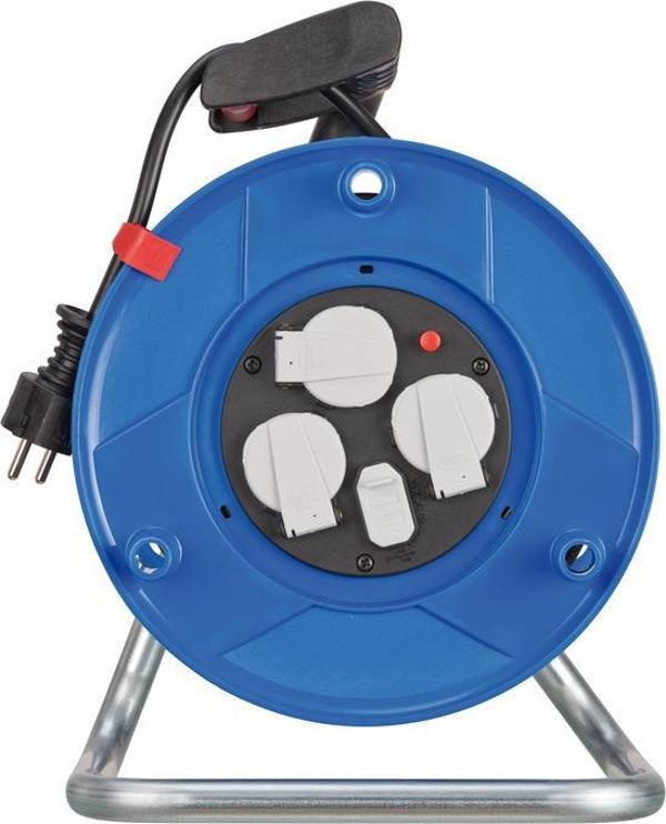 Brennenstuhl Garant 3 Soketli USB IQ Şarj Özellikli 25 m Makaralı Kablo - Image 1