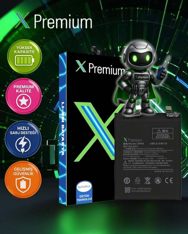 Xpremium Xiaomi Mi 12 (BP46) Batarya – 4500 mAh Süper Yüksek Kapasiteli Güçlendirilmiş Pil - Image 1