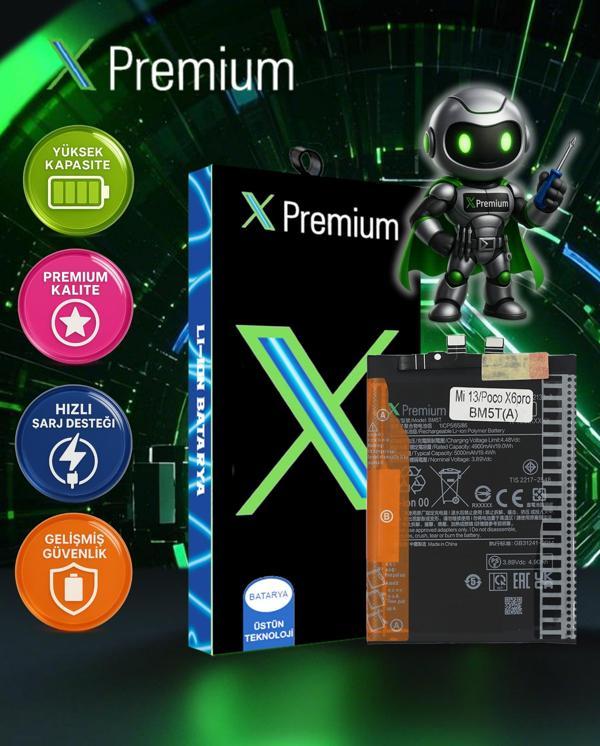 Xpremium Xiaomi Mi 13T (BM5T) Batarya – 5000 mAh Süper Yüksek Kapasiteli Güçlendirilmiş Pil - Image 1
