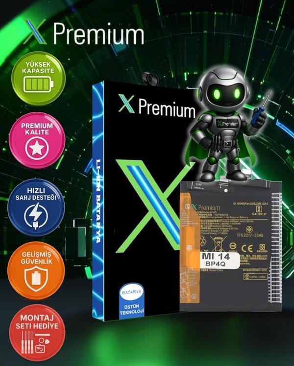 Xpremium Xiaomi Mi 14 (BP4Q) Batarya – 4610 mAh Süper Yüksek Kapasiteli Güçlendirilmiş Pil - Image 1