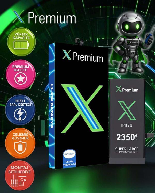 Xpremium iPhone 7 Batarya Pil Süper Yüksek Kapasiteli Güçlendirilmiş 2350 mAh - Image 1