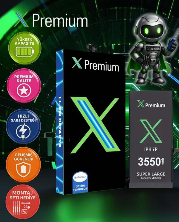 İPhone 7 Plus Batarya Pil Süper Yüksek Kapasiteli Güçlendirilmiş 3550 mAh Xpremium - Image 1
