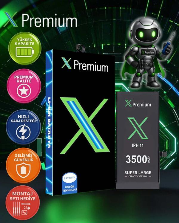 İPhone 11 Batarya Pil Süper Yüksek Kapasiteli Güçlendirilmiş 3500 mAh Xpremium - Image 1