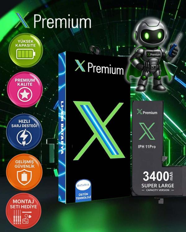Xpremium iPhone 11 Pro Max Batarya Pil Süper Yüksek Kapasiteli Güçlendirilmiş 4200 mAh - Image 1