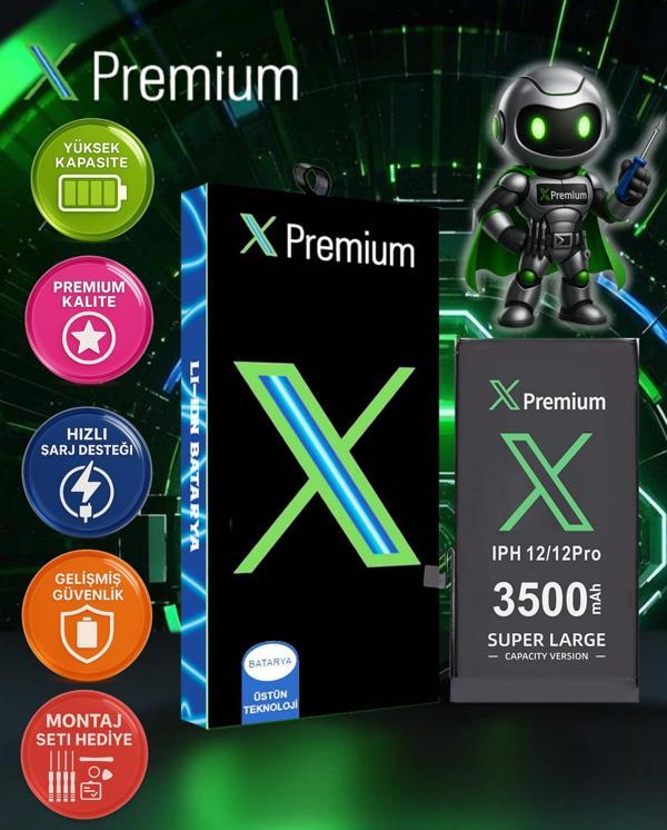 Xpremium iPhone 12 / 12 Pro Batarya Pil Süper Yüksek Kapasiteli Güçlendirilmiş 3500 mAh - Image 1