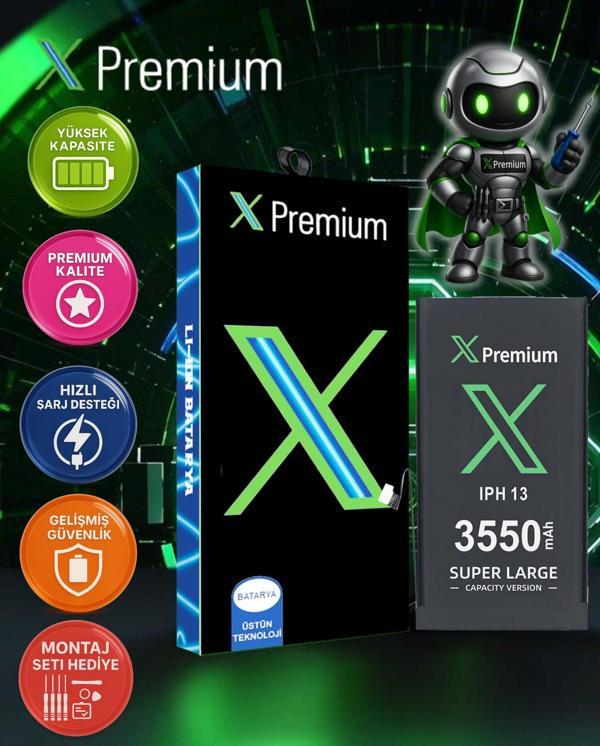 İPhone 13 Batarya Pil Süper Yüksek Kapasiteli Güçlendirilmiş 3550 mAh Xpremium - Image 1