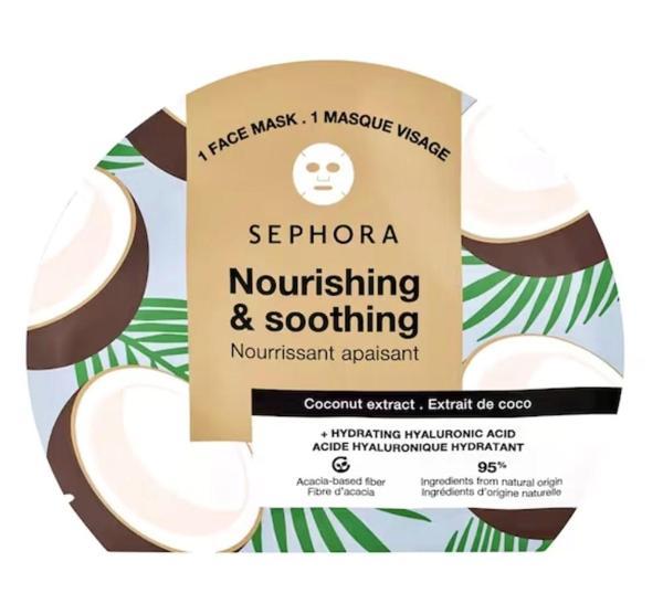 SEPHORA COLLECTION Fruit & Plant + Hyalurinc Acid Mask - Coconut - Besleyici ve yatıştırıcı Kağıt Yü - Image 1