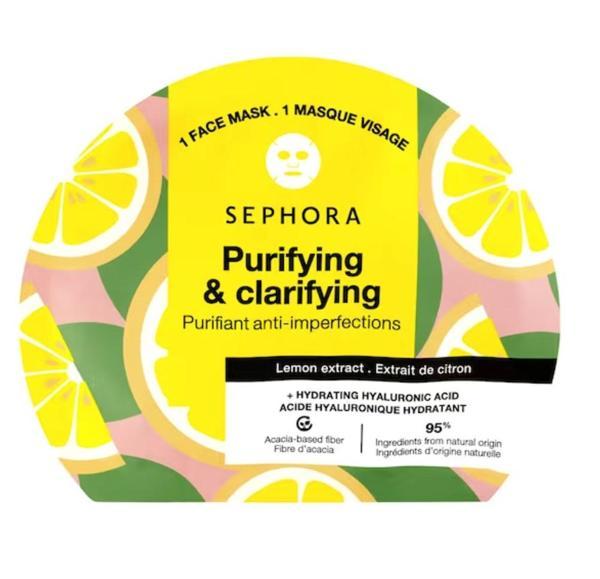 SEPHORA COLLECTION Fruit & Plant + Hyalurinc Acid Mask - Lemon Kağıt Yüz Maskesi - Image 1