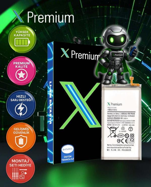 Xpremium Samsung S10 Plus SM-G975 Batarya Pil Süper Yüksek Kalite 4100 mAh - Image 1