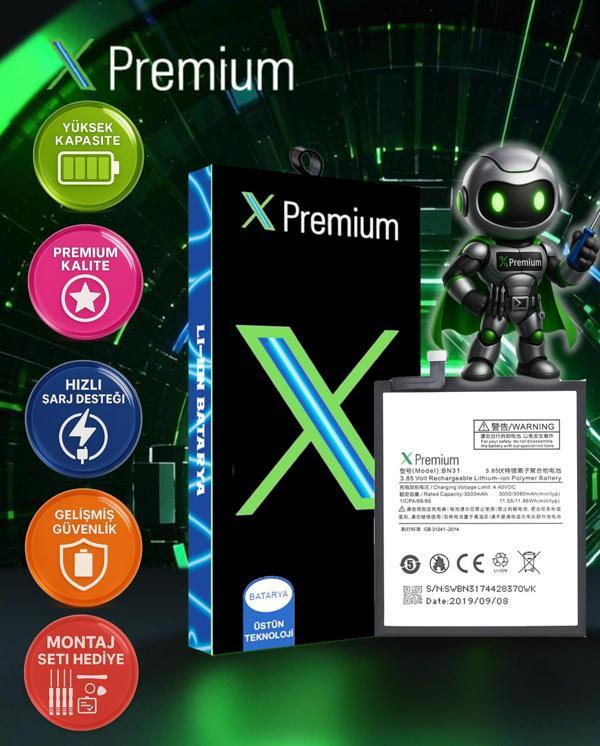 ​Xpremium Xiaomi Mi A1 BN31 Batarya Pil Süper Yüksek Kalite 3000 mAh - Image 1