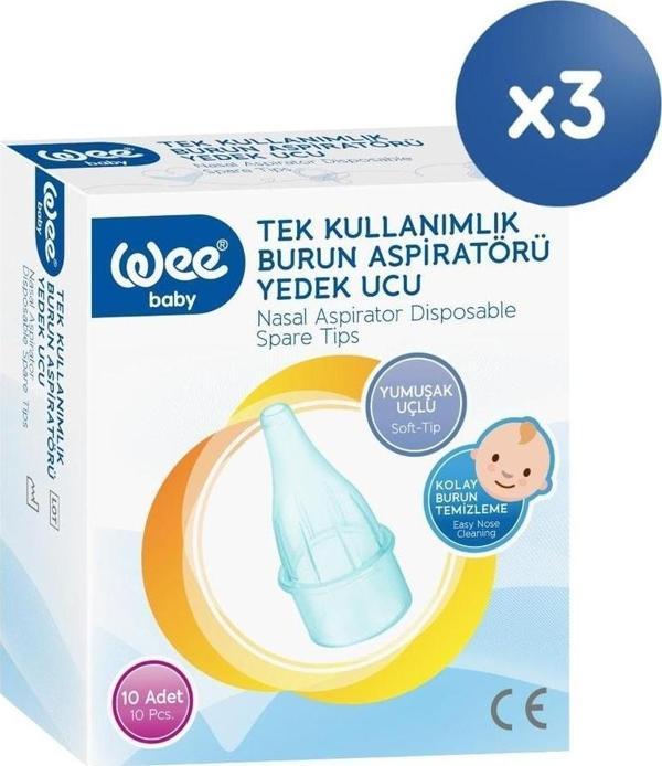 Wee Baby Burun Aspiratörü Yedek Uç Seti (10x3 30 Adet) - Image 1