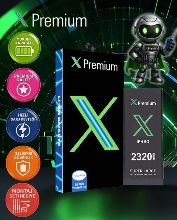 Xpremium iPhone 6 Batarya Pil Süper Yüksek Kapasiteli Güçlendirilmiş 2320 mAh - Image 1