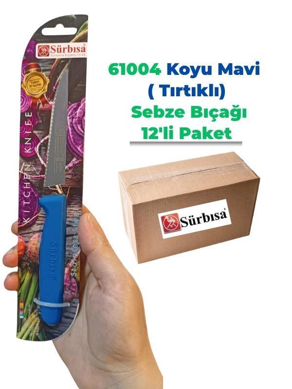 Sürbisa 61004 Sebze Bıçağı Koyu Mavi Lz 1 Koli (12 adet Tırtıklı ) - Image 1