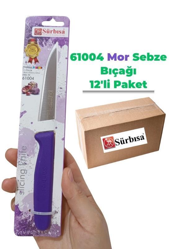 Sürbisa 61004 Sebze Bıçağı Mor 1 Koli (12 adet) - Image 1