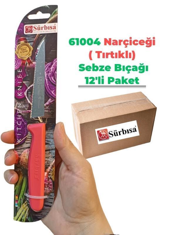 Sürbisa 61004 Sebze Bıçağı Narçiceği Lz1 Koli (12 adet Tırtıklı ) - Image 1